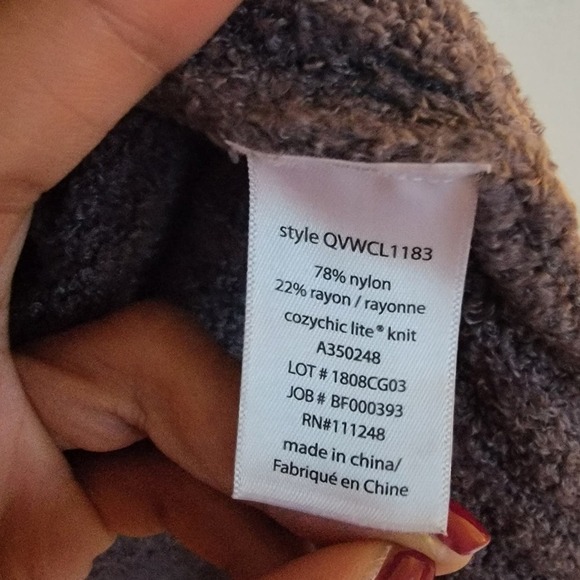 Barefoot Dreams Cardigan Cozychic Lite Ribbed Shrug Sweater Open Front Grey L/XL - Picture 4 of 5